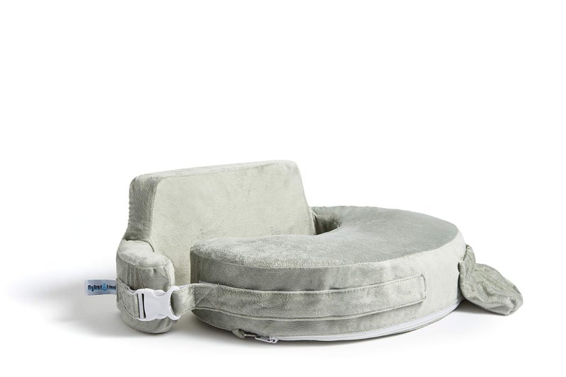 My Brest Friend Super Deluxe Nursing Pillow - Enhanced Comfort & Ergonomic Breastfeeding Pillow for Ultimate Support For Mom & Baby - Adjustable and with Handy Side Pocket, Platinum - Image 3