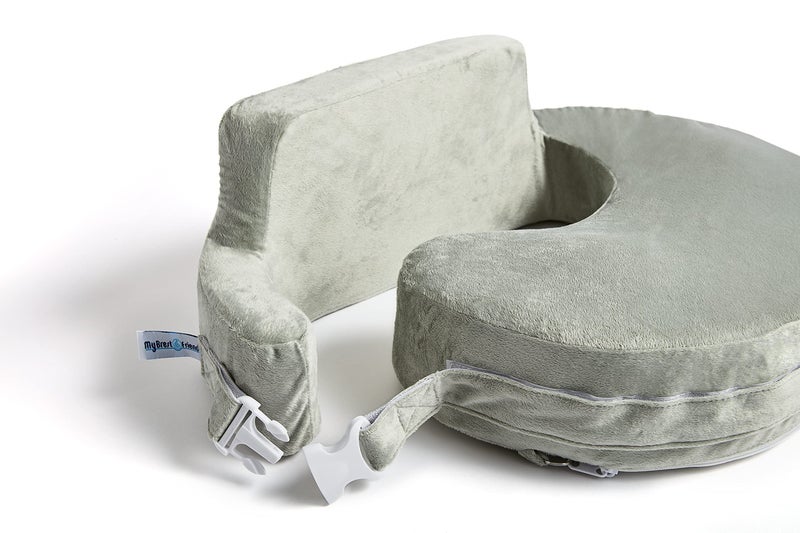 My Brest Friend Super Deluxe Nursing Pillow - Enhanced Comfort & Ergonomic Breastfeeding Pillow for Ultimate Support For Mom & Baby - Adjustable and with Handy Side Pocket, Platinum - Image 5