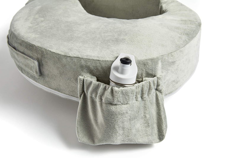 My Brest Friend Super Deluxe Nursing Pillow - Enhanced Comfort & Ergonomic Breastfeeding Pillow for Ultimate Support For Mom & Baby - Adjustable and with Handy Side Pocket, Platinum - Image 4
