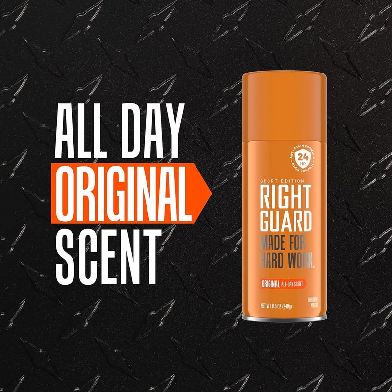 Right Guard Sport Aerosol Deodorant, Original Scent - 8.5 oz (2-Pack) - Image 5