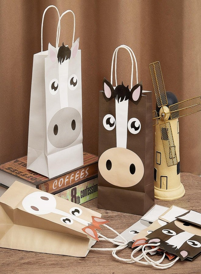 Chinco 24 Pieces Horse Party Favors Treat Bags Brown Western Cowgirl and Farm Supplies Horse Themed Goodie Candy Bags for Party Decoration - Image 5