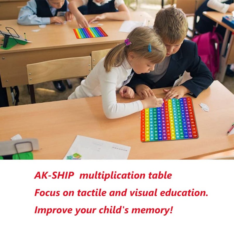 AK-SHIP ​AK-SHIP Multiplication Game Table Bubble Toys Relieve Stress and Anxiety ，Education Various Teaching Operations (Multiplication Table 12*12) - Image 2