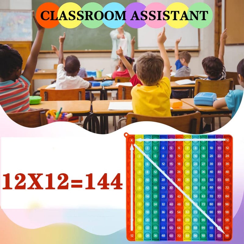 AK-SHIP ​AK-SHIP Multiplication Game Table Bubble Toys Relieve Stress and Anxiety ，Education Various Teaching Operations (Multiplication Table 12*12) - Image 3
