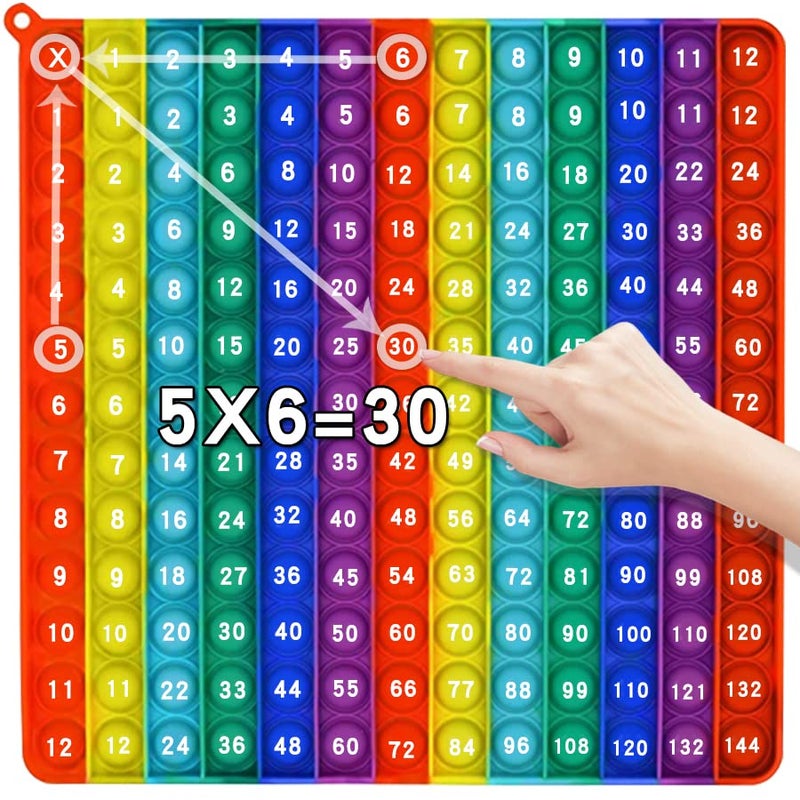 AK-SHIP ​AK-SHIP Multiplication Game Table Bubble Toys Relieve Stress and Anxiety ，Education Various Teaching Operations (Multiplication Table 12*12) - Image 1
