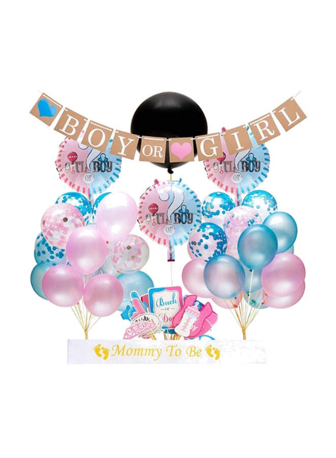 نيبمينينت مجموعة بالونات تحتوي على قصاصات ورق ملونة وعبارة Boy or Girl من القصدير - Image 1