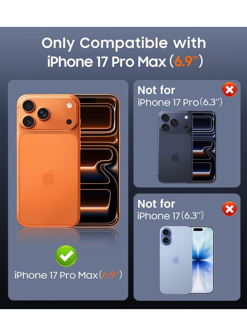 Houmt iPhone 17 Pro Max Case with MagSafe Never Yellowing Drop Protection Cover Full Camera Lens Protector Plating Soft Clear Phone Case For iPhone 17 Pro Max 6.9-inch - Image 2
