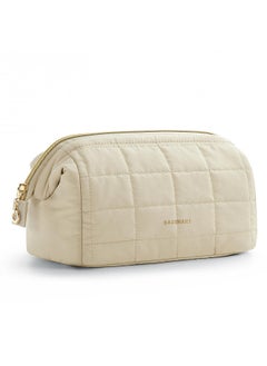 BAGSMART Makeup Bag Cosmetic Bag Wide Open, Beige, M, Wide-open Travel Makeup Bag With Puffy Padded and Rectangular Quilted - pzsku/Z850051E1E20C0FD07655Z/45/_/1728309260/a6cd8498-a6f5-474d-b529-b7f8fe343b86