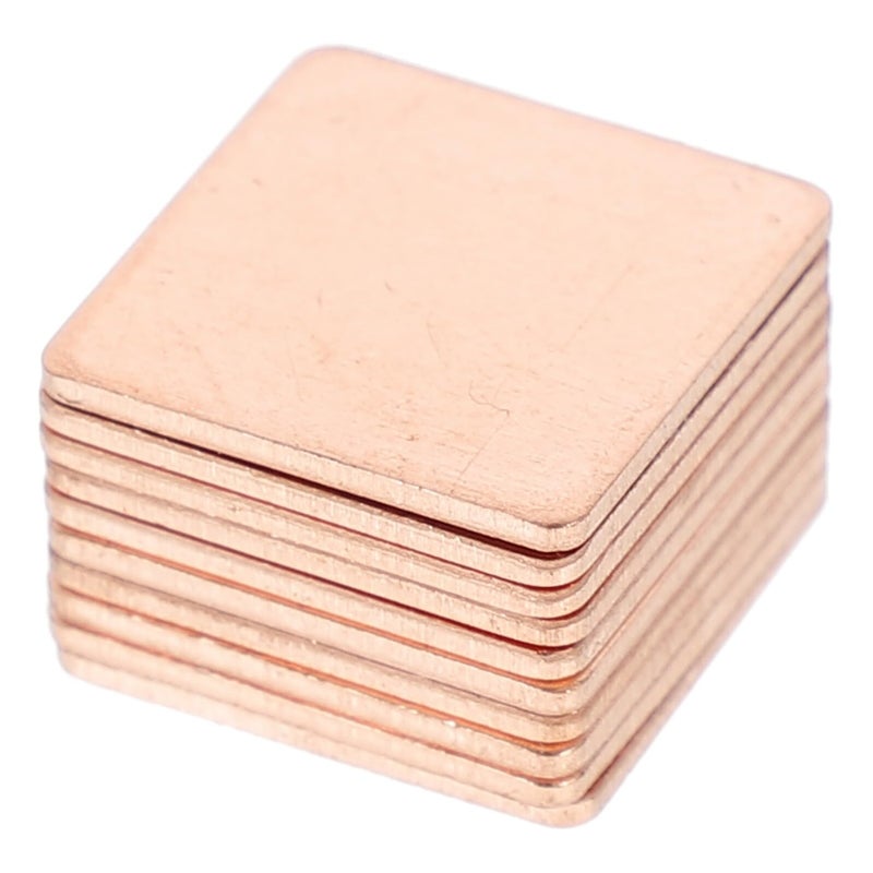 10Pcs Copper Heat Sink Cooling Pads for Laptop GPU CPU RAM High Conductivity Passive Cooler - Image 2