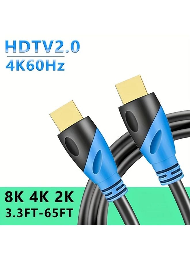 High Speed 4K 8K HDMI Cable 10ft 18Gbps Gold Plated Ethernet ARC for UHD TV Monitor Xbox PS5 - Image 1