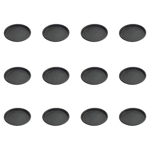Ugaoo UV Treated Gardening Plastic Tray (Plate/Saucer) for Pots - 4 inch, Black Color, Set of 12 | Tray for Plants Pot for Indoor Home Decor & Outdoor Garden & Balcony - Image 1