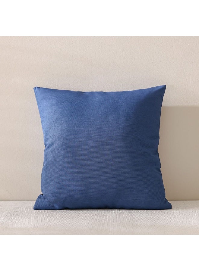 DANUBE HOME وسادة خارجية زرقاء ياقوتية 45x45 سم - وسادة رمي ناعمة من البوليستر مع سحاب، بدون حواف - مثالية لملحقات الحدائق والاسترخاء في الهواء الطلق - سهلة العناية - Image 1