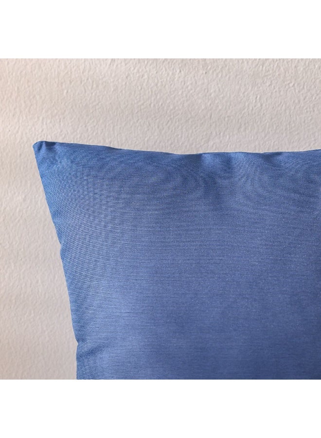 DANUBE HOME وسادة خارجية زرقاء ياقوتية 45x45 سم - وسادة رمي ناعمة من البوليستر مع سحاب، بدون حواف - مثالية لملحقات الحدائق والاسترخاء في الهواء الطلق - سهلة العناية - Image 2