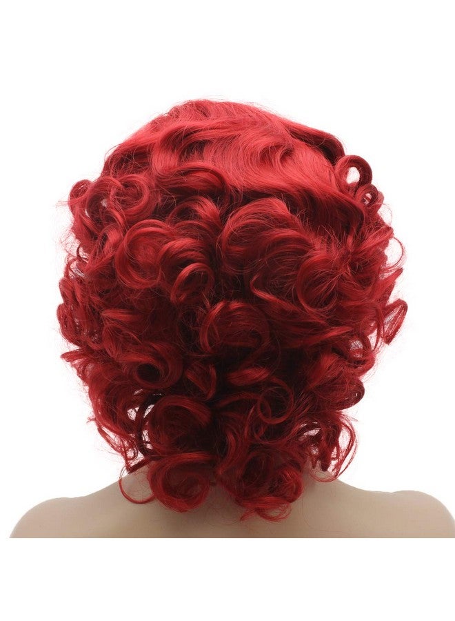 Lushy Short Red Wig Heat Friendly Heavy Density Synthetic Lace Front Wig - Image 5