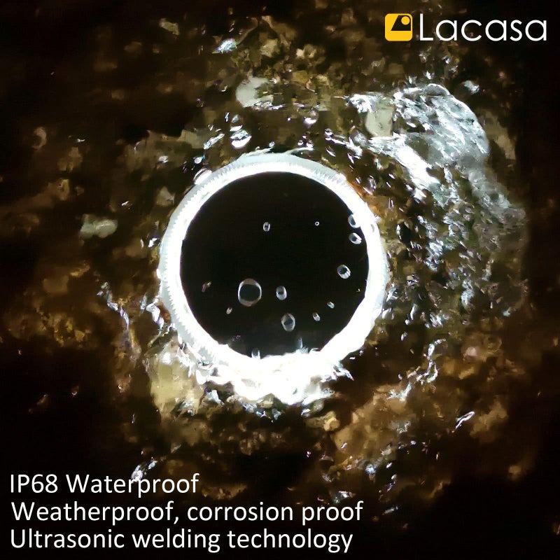 Lacasa Solar Deck Lights, 4 Pack 30LM Outdoor Solar Powered Step Lights, LED Dock Lights Natural White 4000K Light up All Night IP68 Waterproof Auto ON/Off for Garden Stairs Driveway Pathway Lighting - Image 5