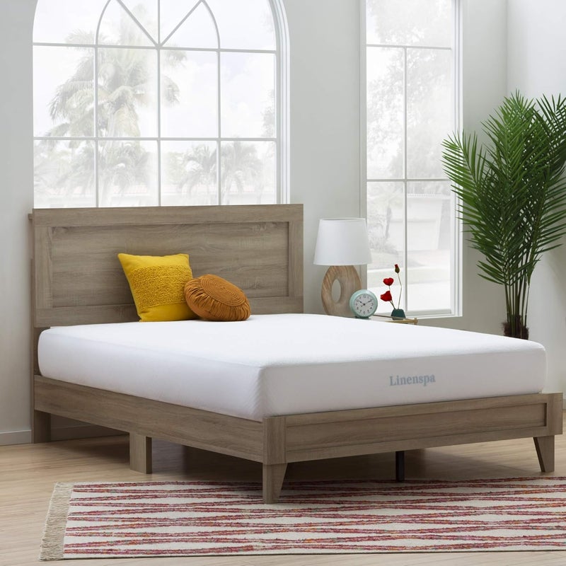Linenspa Cotton Terry Waterproof Mattress Protector - Full Size, White - Image 2