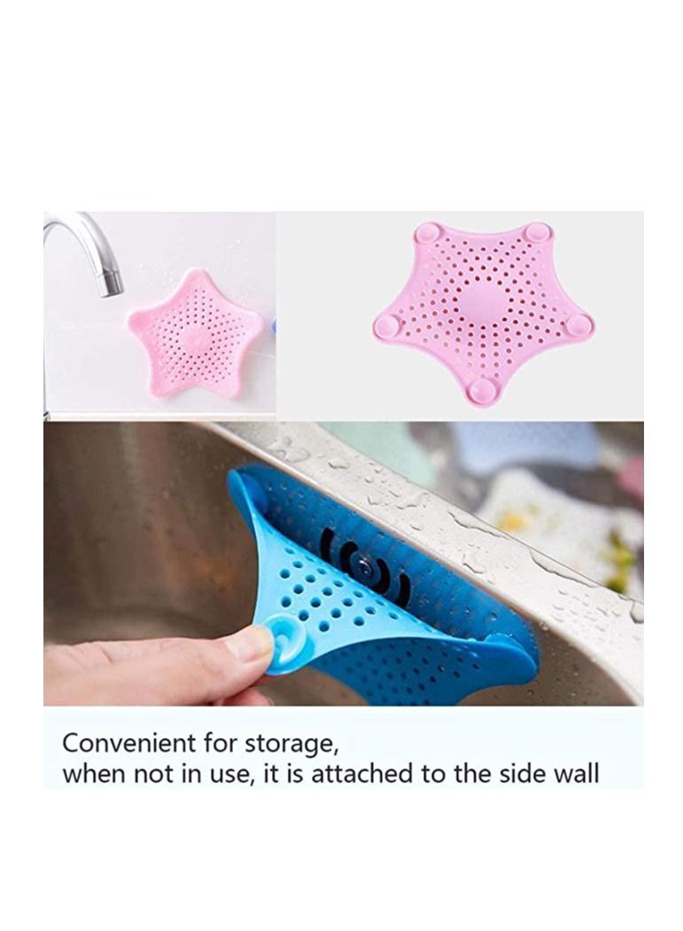 NIBEMINENT Filter Pad, Cup 4pc Ilica Gel to Clean The Prevent Water Pipe from Clogging for Kitchen Drains Food Residue and Hair (White, Pink, Green) - Image 3
