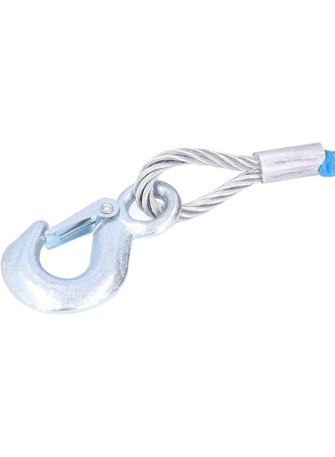 Lynacz Original Tow Rope, Steel Car Tow Cable with Hooks, Tow Rope with a Capacity of up to 7000 kg, for Cars, SUVs and Mini Trucks, 10 mm x 4 m, Blue - Image 3
