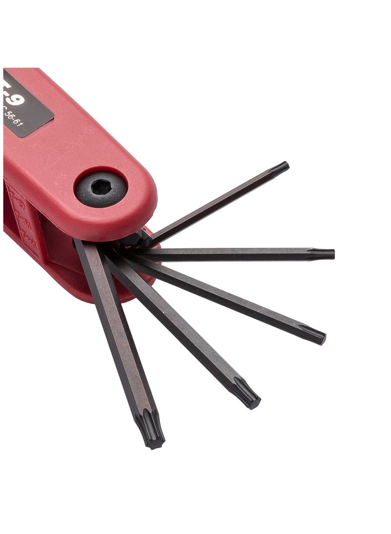 جي تيك تول  Jetech 9-Piece Folding Allen Wrenches Sets, Metric Allen Key Set T6- T40, Hex Key Set, Folding Hex Keys for Home Repair and Bikes(EDC), Gift for men - FT-9 - Image 3