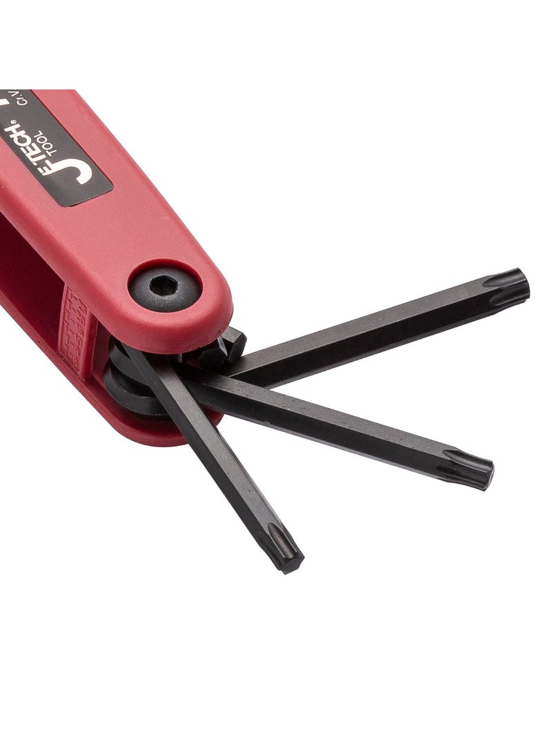 جي تيك تول  Jetech 9-Piece Folding Allen Wrenches Sets, Metric Allen Key Set T6- T40, Hex Key Set, Folding Hex Keys for Home Repair and Bikes(EDC), Gift for men - FT-9 - Image 2