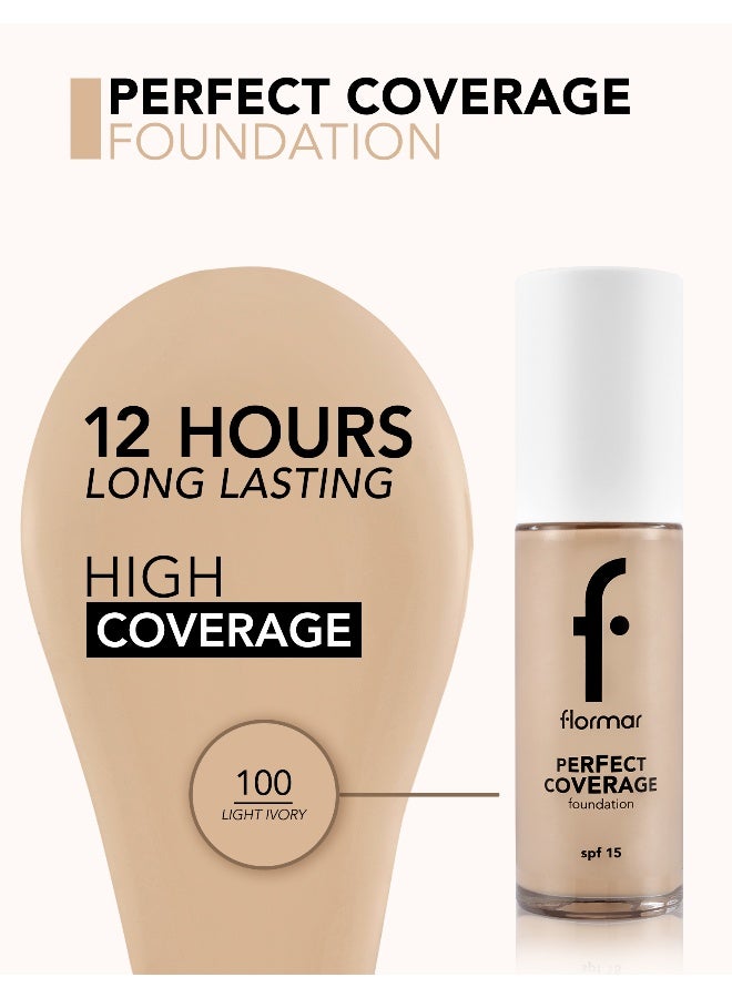 flormar NP Perfect Coverage Fdt- 100 Light Ivory - Image 5