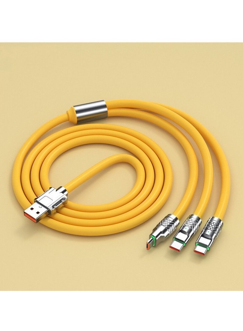 3 in 1 Fast USB Charging Cable Universal Multi Function Cell Phone Charger Cord - Image 1
