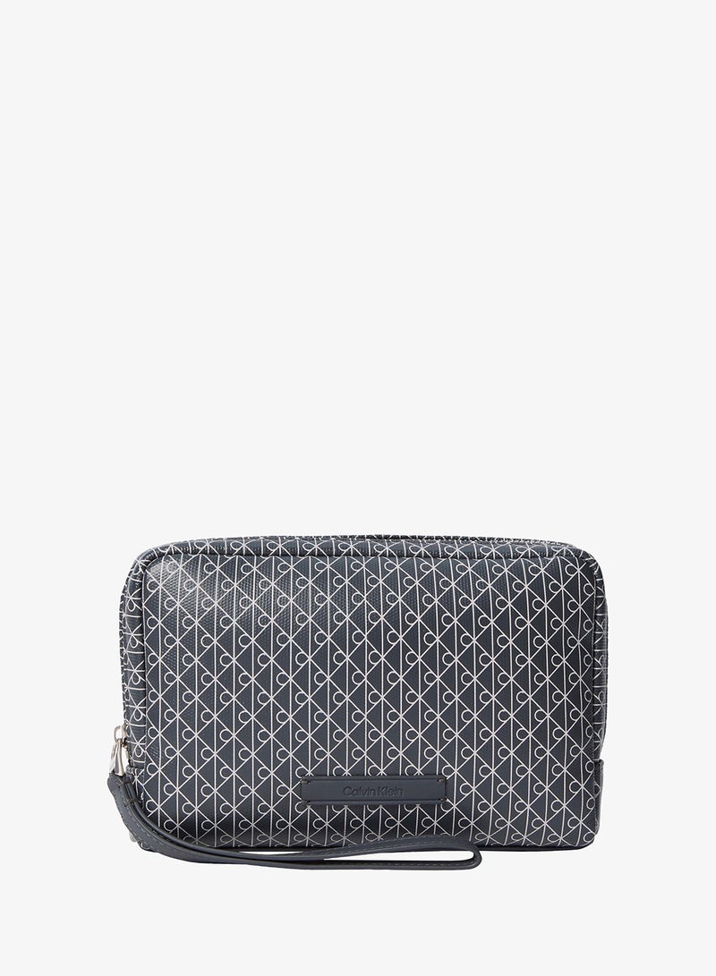 CALVIN KLEIN Coated Emblem Print Bracelet Strap Pouch - Image 1