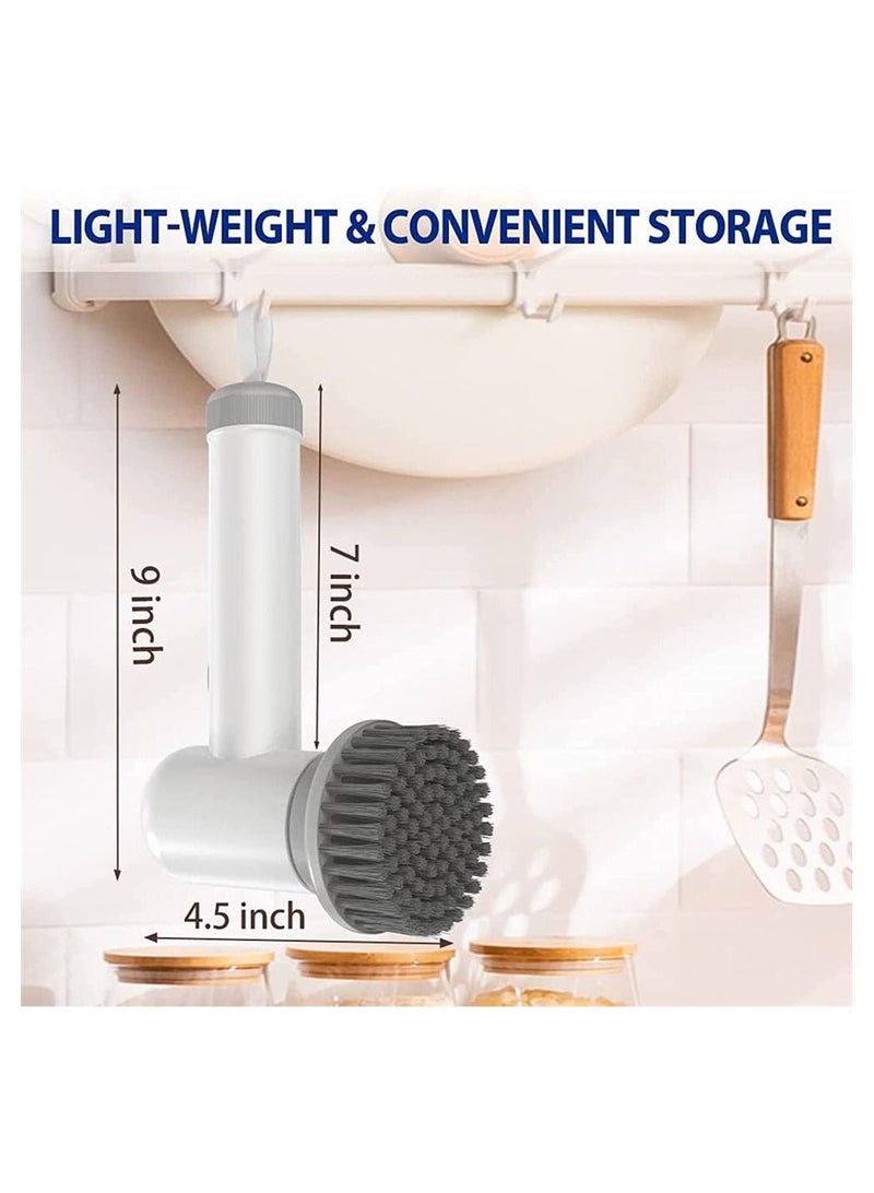 DMG TECH Electric Spin Scrubber, Cordless Electric Cleaning Brush for Bathroom, 2 Rotating Speeds, 4 Replaceable Brush Heads, Portable Handheld Scrubber for Cleaning Kitchen, Dish, Bathtub, Sink, Wall  - Image 5