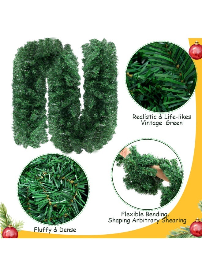 تشيلور إكليل عيد الميلاد من تشيلور بطول 9 أقدام، مصنوع من 280 غصنًا، مناسب للحدائق المنزلية وحفلات الزفاف، بطول 9 أقدام. - Image 2