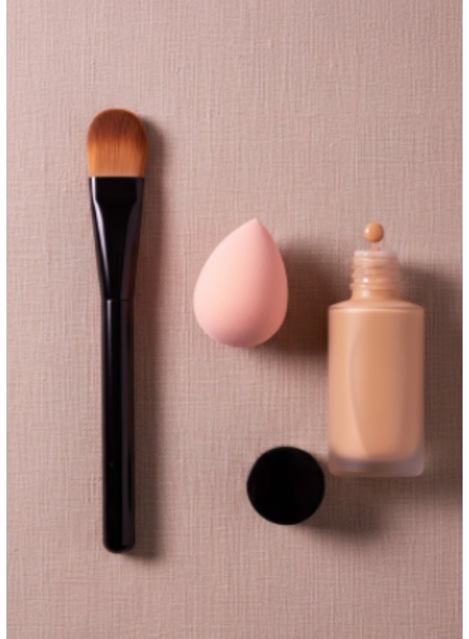 Energy Professional Detail Foundation Brush, Single Piece with Long Handle and Soft Fiber Bristles for Seamless Coverage, Skincare Application, and Contouring. - Image 2