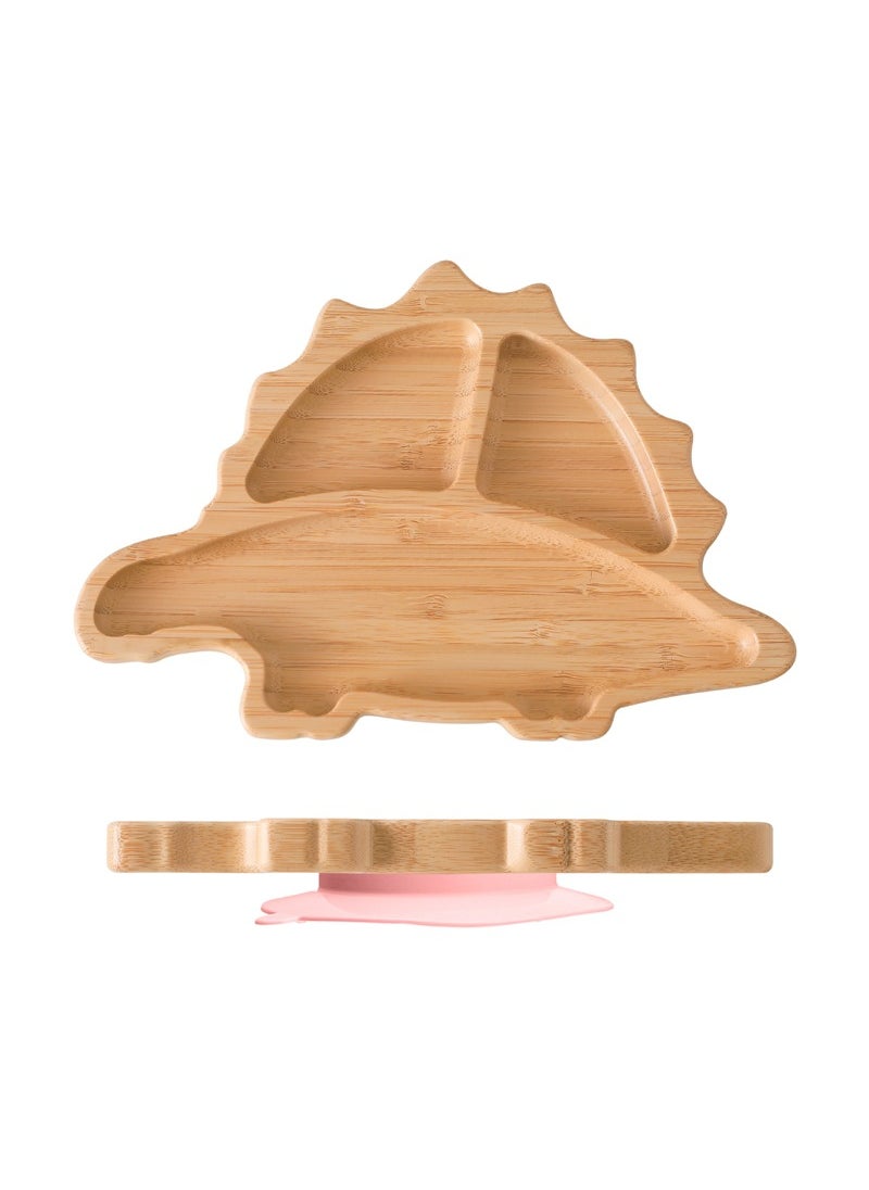 Generic - Cute Cartoon Kids Sectioned Dinner PlateSpinosaurus dinner plate pink Spinosaurus dinner plate pink - Image 1