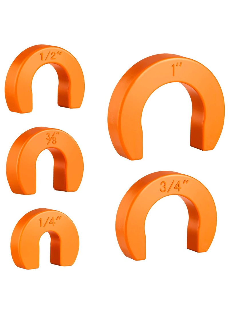 Y&D 5pcs Disconnect Clips Fitting Slip Removal Tools Push-fit for Easily Removing Fitting, 5 Sizes (1/4 Inch, 3/8 1/2 3/4 Inch and 1 Inch)Orange - Image 1