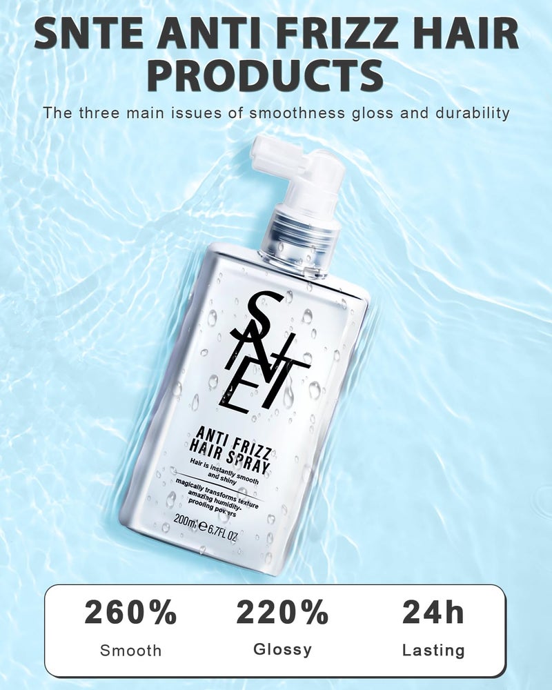 Samnyte Anti Frizz Anti-Humidity Smoothing Spray for Frizz Control, Hair Shine, and Split End Repair - 6.7fl oz - Image 4