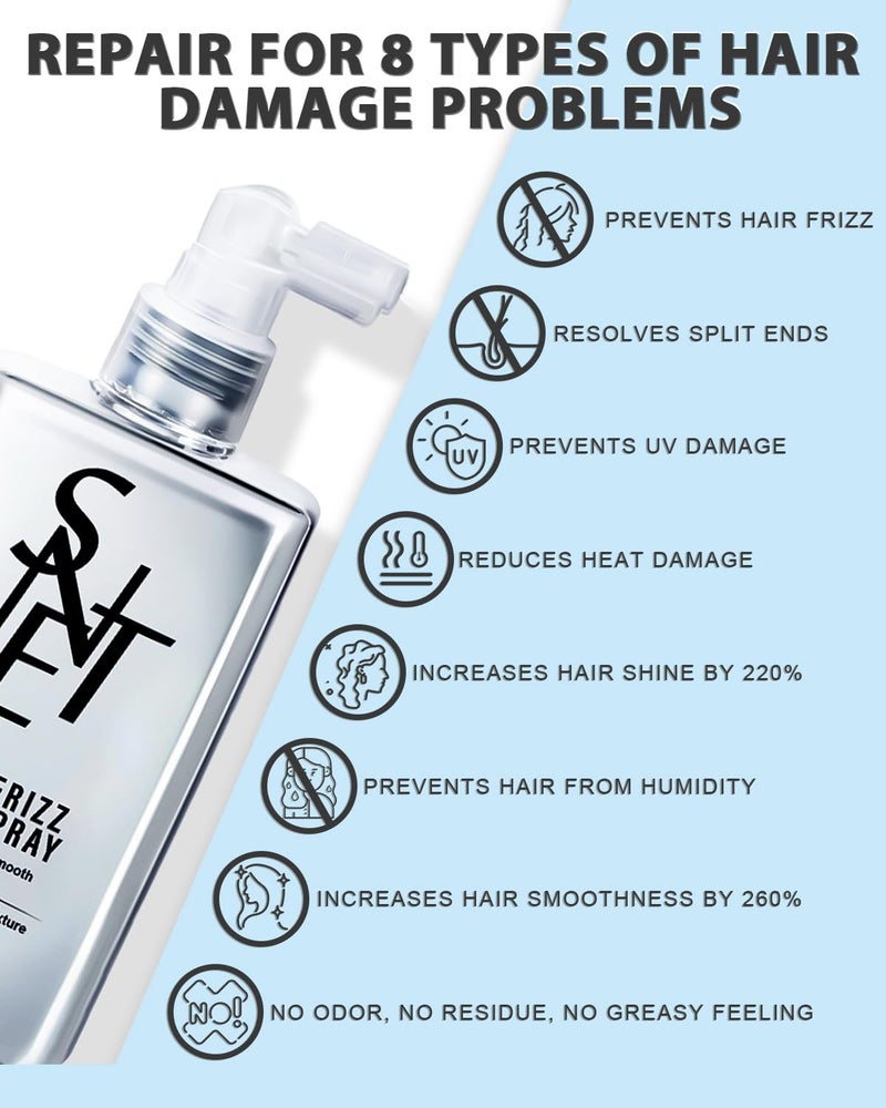 Samnyte Anti Frizz Anti-Humidity Smoothing Spray for Frizz Control, Hair Shine, and Split End Repair - 6.7fl oz - Image 3