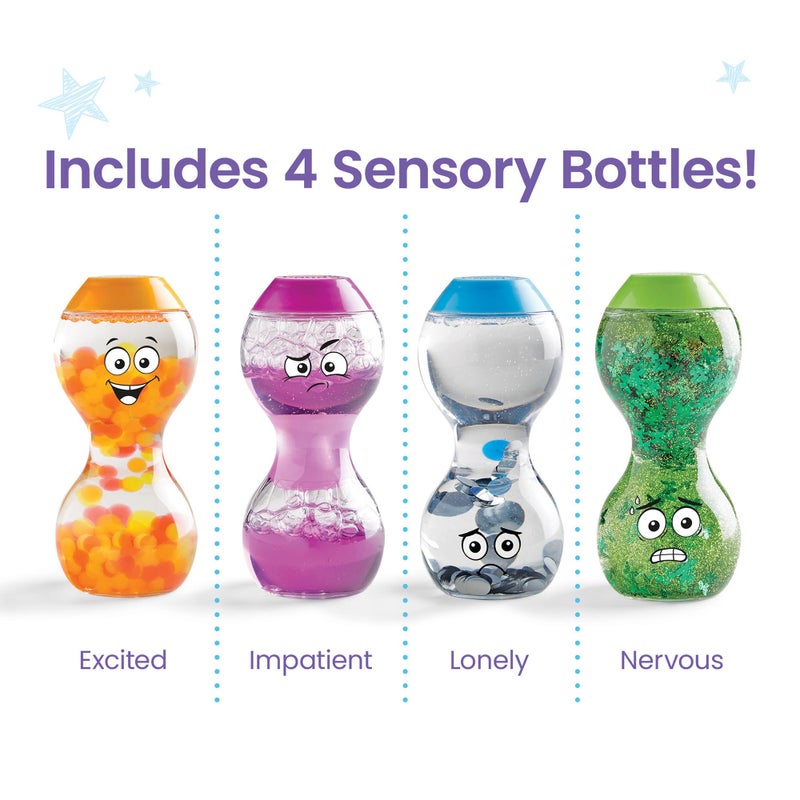 hand2mind Express Your Feelings Sensory Bottles- Secondary Emotions, Toddler Sensory Toys, Quiet Fidget Toys, Play Therapy Toys, Calm Down Corner Supplies, Calming Corner, Social Emotional Learning - Image 3