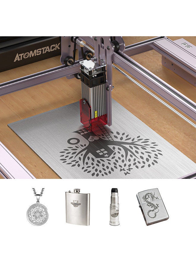 ATOMSTACK - A5 Pro 40W Laser Engraver CNC Desktop DIY Laser Engraving Cutting Machine with 410x400 Engraving Area Spot Compression Eye Protection Fixed-Focus Laser Quick Assembly - Image 1
