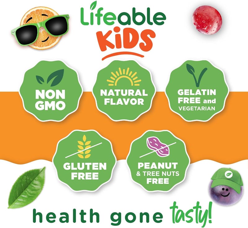 Lifeable Prebiotic Fiber Gummies for Kids  Kids Fiber Gummies 5g  Great Tasting Fiber Supplements for Kids  Prebiotic Gummies for Digestive Health  Fiber Gummy for Kids Children  90 Gummies - Image 4