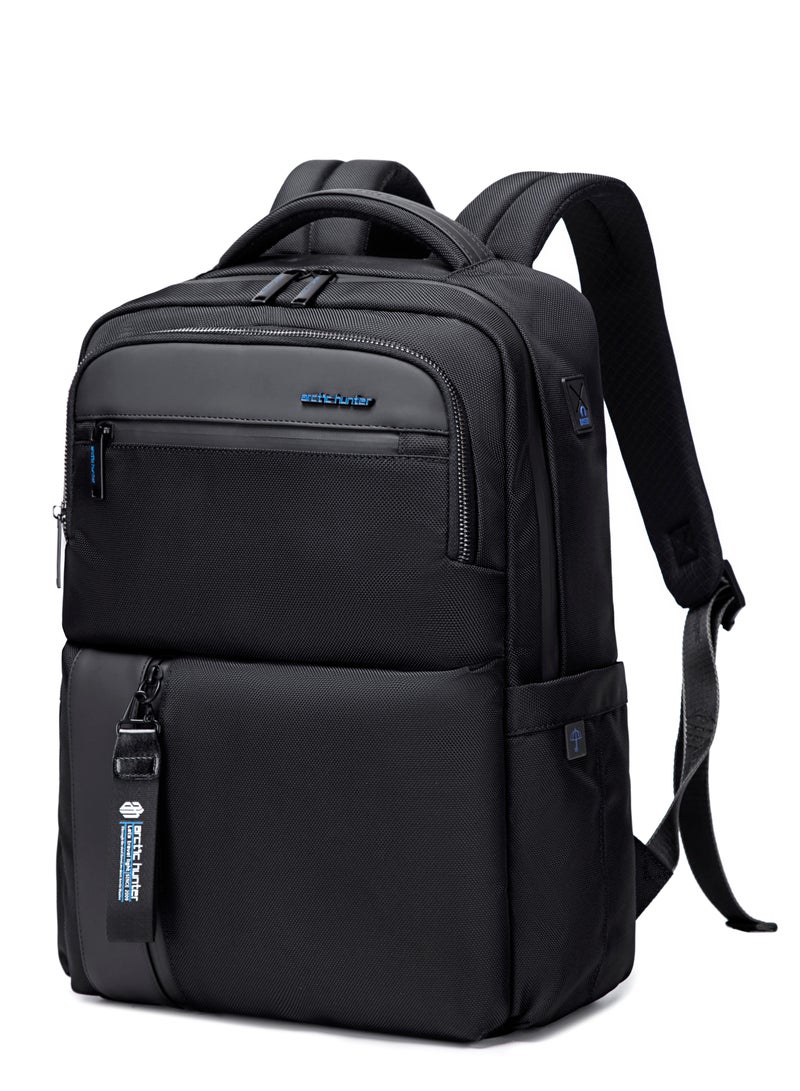 ARCTIC HUNTER Premium Daypack Water Repellant Scratch Resistant with Multi Compartmented Office School Backpack for Unisex B00477 Black - Image 1