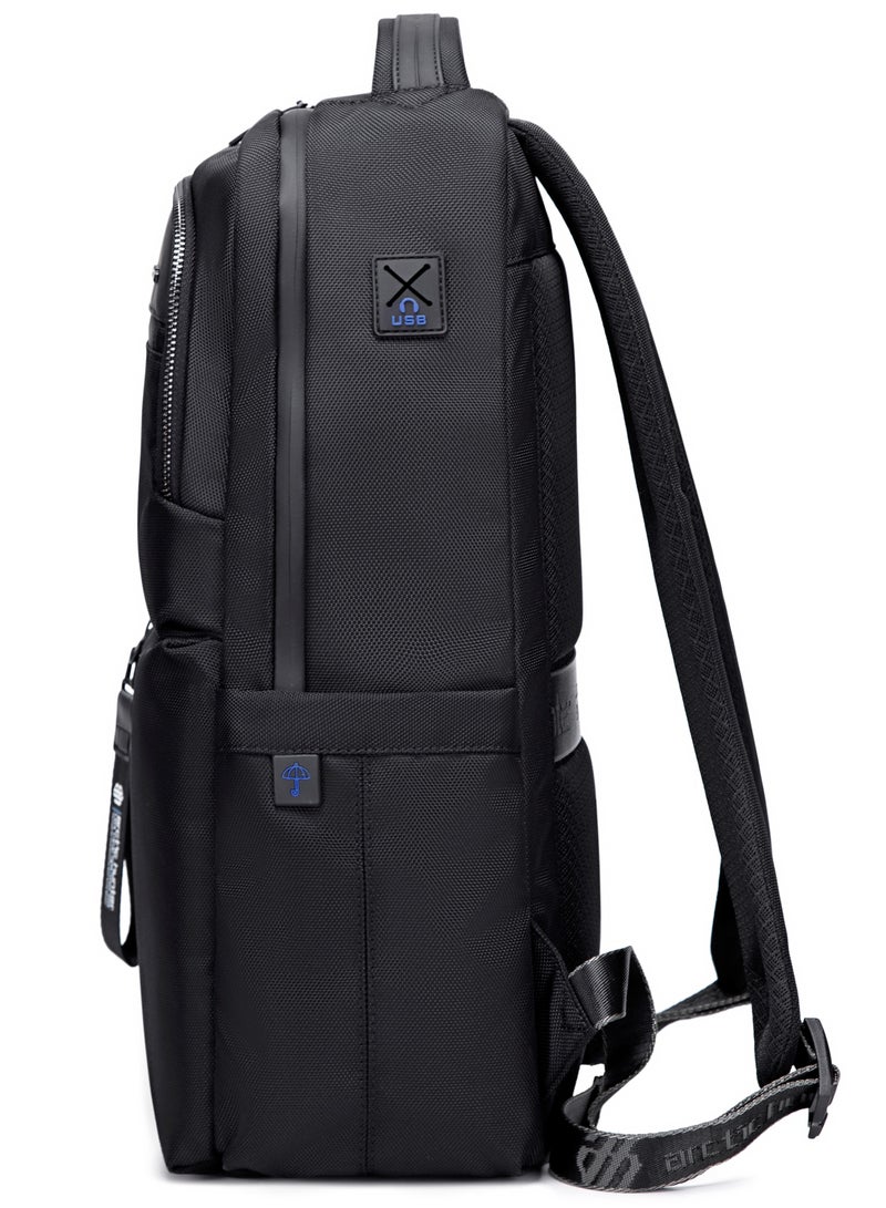 ARCTIC HUNTER Premium Daypack Water Repellant Scratch Resistant with Multi Compartmented Office School Backpack for Unisex B00477 Black - Image 4