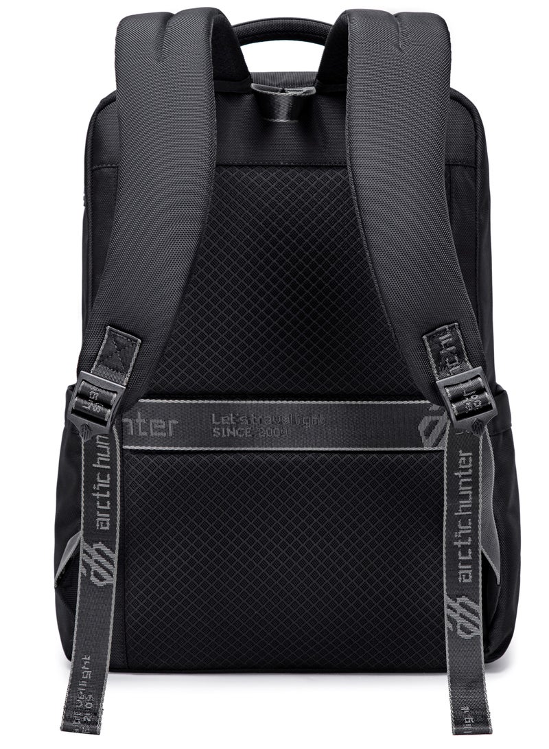 ARCTIC HUNTER Premium Daypack Water Repellant Scratch Resistant with Multi Compartmented Office School Backpack for Unisex B00477 Black - Image 5