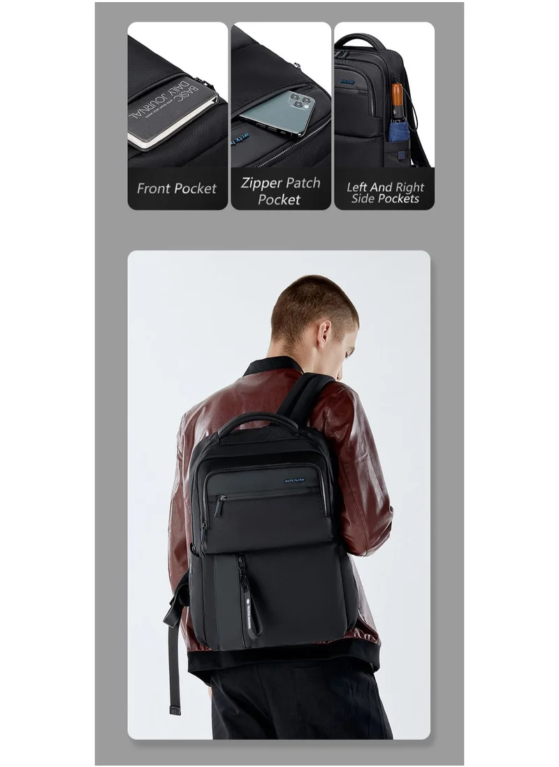 ARCTIC HUNTER Premium Daypack Water Repellant Scratch Resistant with Multi Compartmented Office School Backpack for Unisex B00477 Black