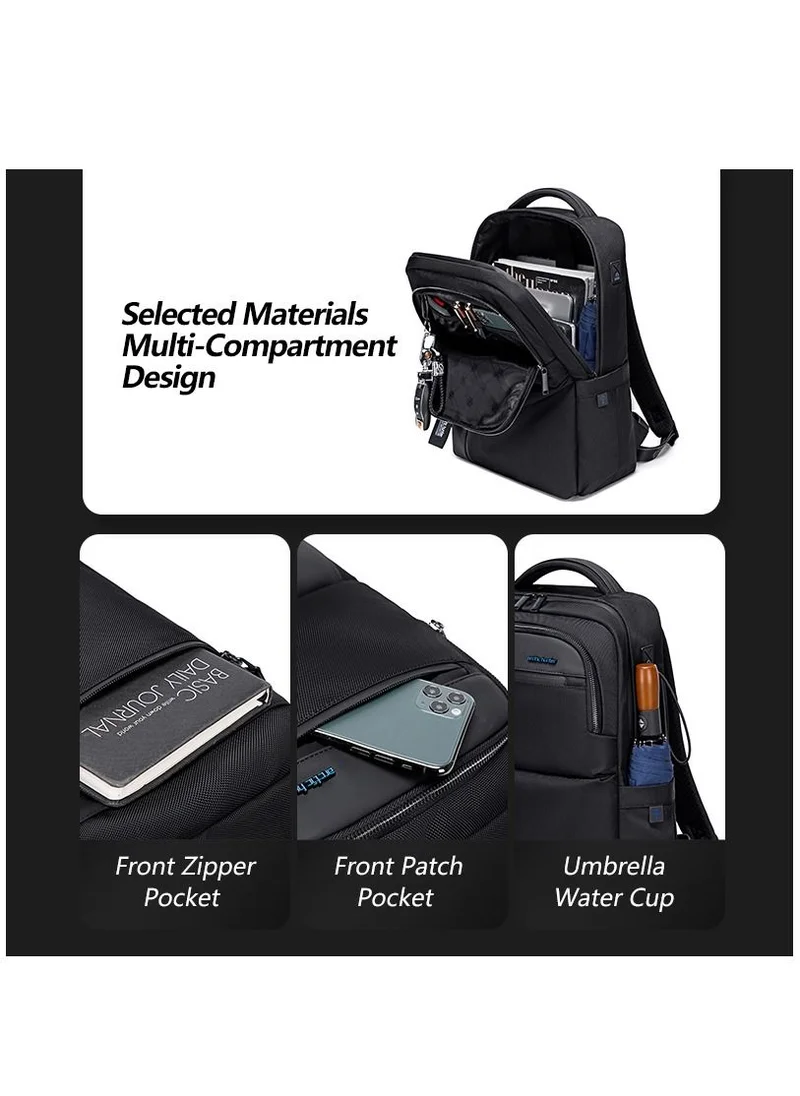 ARCTIC HUNTER Premium Daypack Water Repellant Scratch Resistant with Multi Compartmented Office School Backpack for Unisex B00477 Black