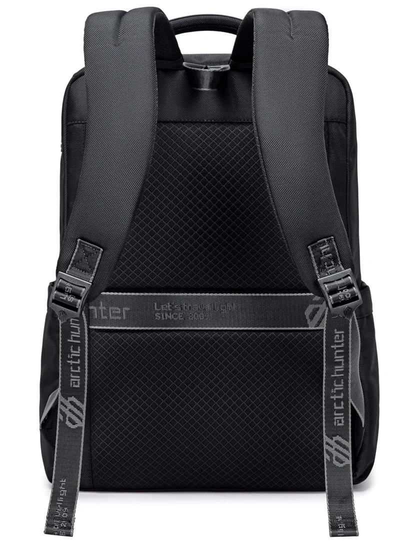 ARCTIC HUNTER Premium Daypack Water Repellant Scratch Resistant with Multi Compartmented Office School Backpack for Unisex B00477 Black
