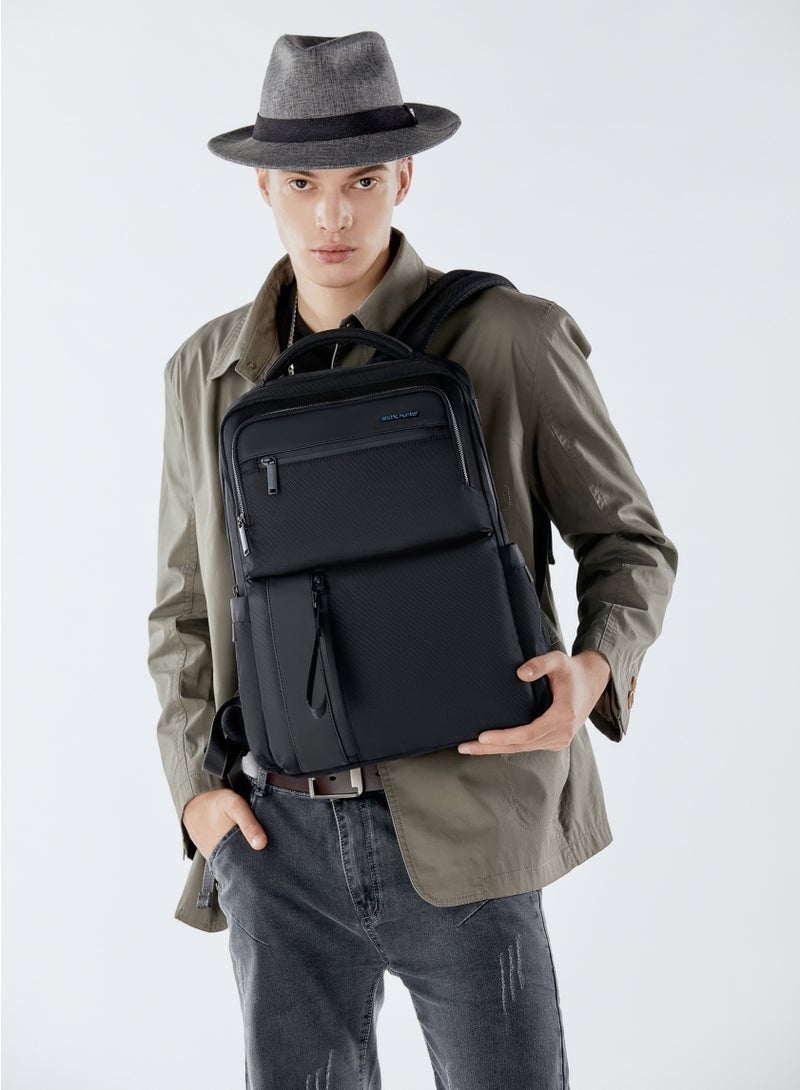 ARCTIC HUNTER Premium Daypack Water Repellant Scratch Resistant with Multi Compartmented Office School Backpack for Unisex, B00477, Black - Image 2