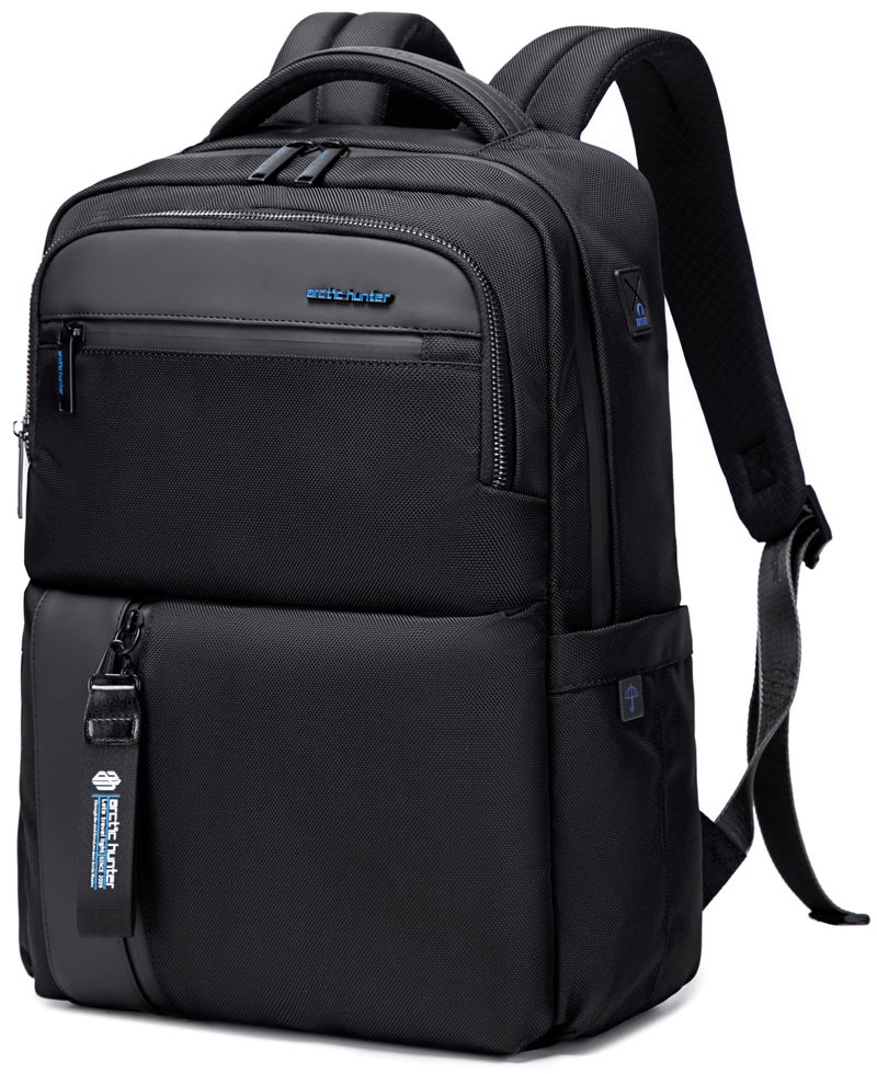 ARCTIC HUNTER Premium Daypack Water Repellant Scratch Resistant with Multi Compartmented Office School Backpack for Unisex, B00477, Black - Image 1