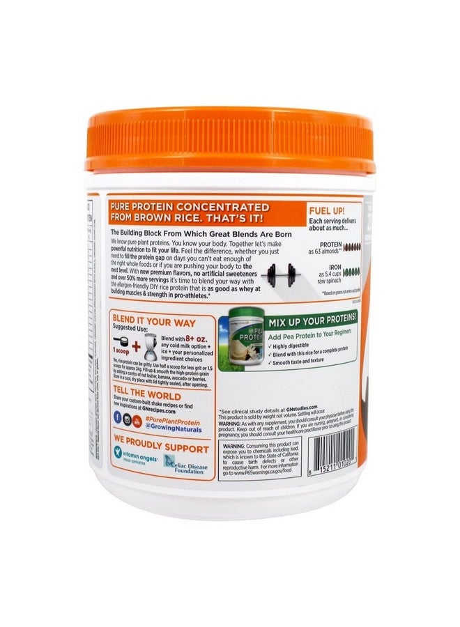Growing Naturals Organic Premium Rice Protein Powder, Chocolate Power, Non-Gmo, Vegan, 16.8 Ounce  - Image 3