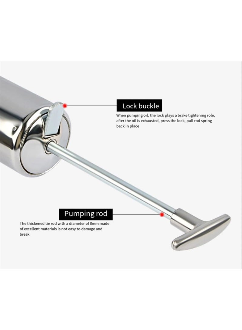 LAMAY Grease Gun,Zinc 1/4" 400cc Air Grease Gun, 30-150psi 2800-5600psi Pneumatic Greaser, for Oil Injection Excavator Automobile Bulldozer - Image 5