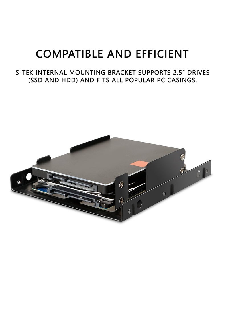 S-TEK HDD to SSD 2.5 inch, 3.5 inch Internal Hard Disk Drive Mounting Bracket for desktop