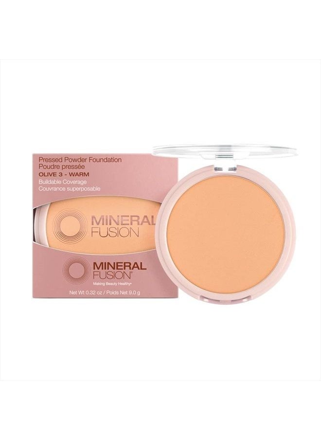 Mineral Fusion Pressed Powder Foundation, Olive 3 - 0.32oz ea  - Image 1