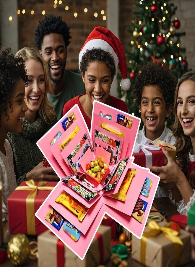 Hryan 5 Layer Gift Box, Multi Layered Explosion Photo DIY Box, Creative Surprise Picture Gift for Important Days and Holidays. (Pink) - Image 5