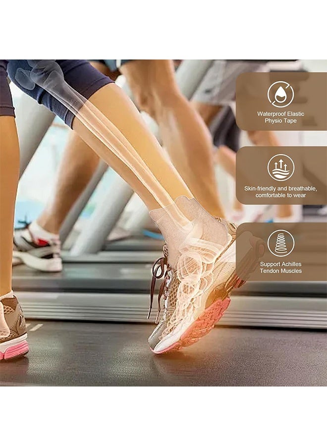 MXN 6 Pcs Precut Kinesiology Tape for Ankle Brace Waterproof and Breathable Athletic Tape for Pain Relief, Ankle Support Sprain Prevention and Ligament Stability - Image 5